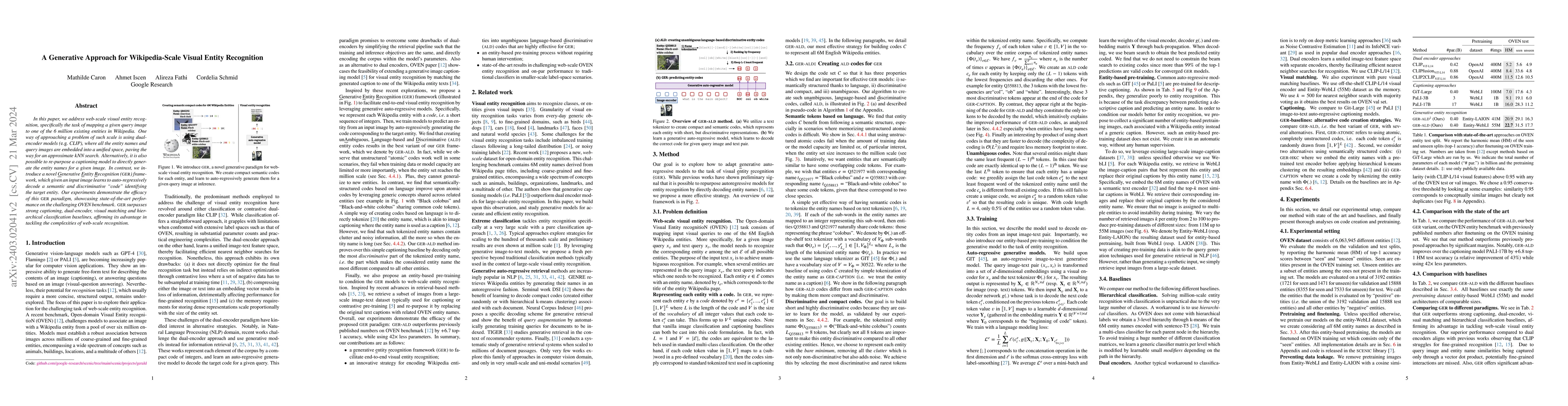 Thumbnail for A Generative Approach for Wikipedia-Scale Visual Entity Recognition