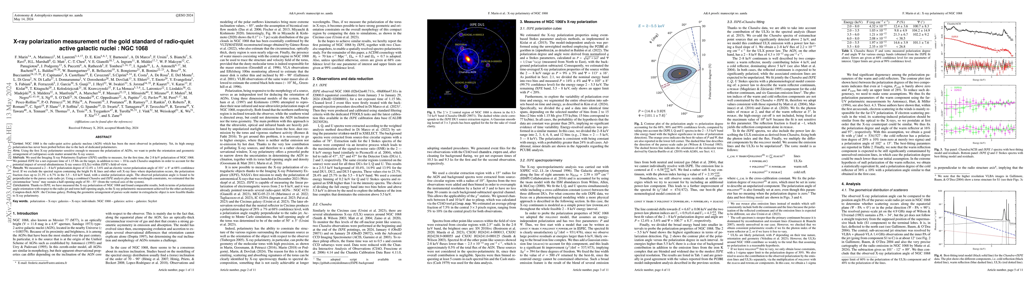 Thumbnail for X-ray polarization measurement of the gold standard of radio-quiet
  active galactic nuclei : NGC 1068