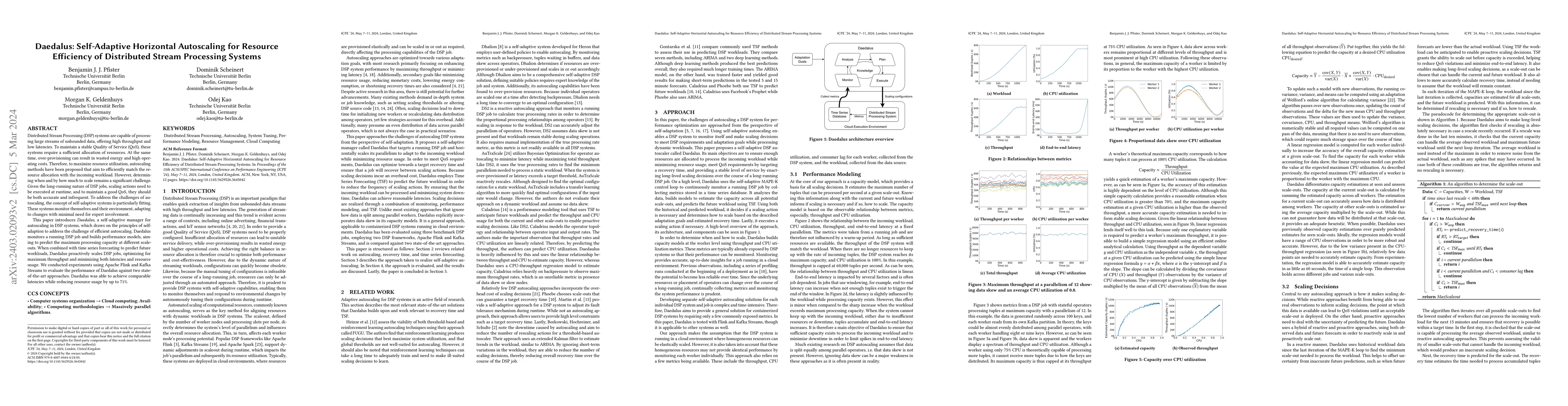 Thumbnail for Daedalus: Self-Adaptive Horizontal Autoscaling for Resource Efficiency
  of Distributed Stream Processing Systems