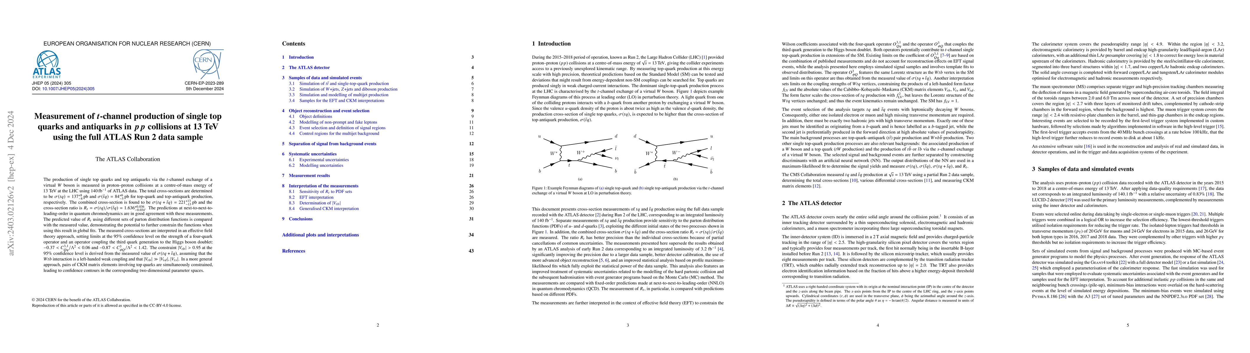 Thumbnail for Measurement of $t$-channel production of single top quarks and
  antiquarks in $pp$ collisions at 13 TeV using the full ATLAS Run 2 data
  sample