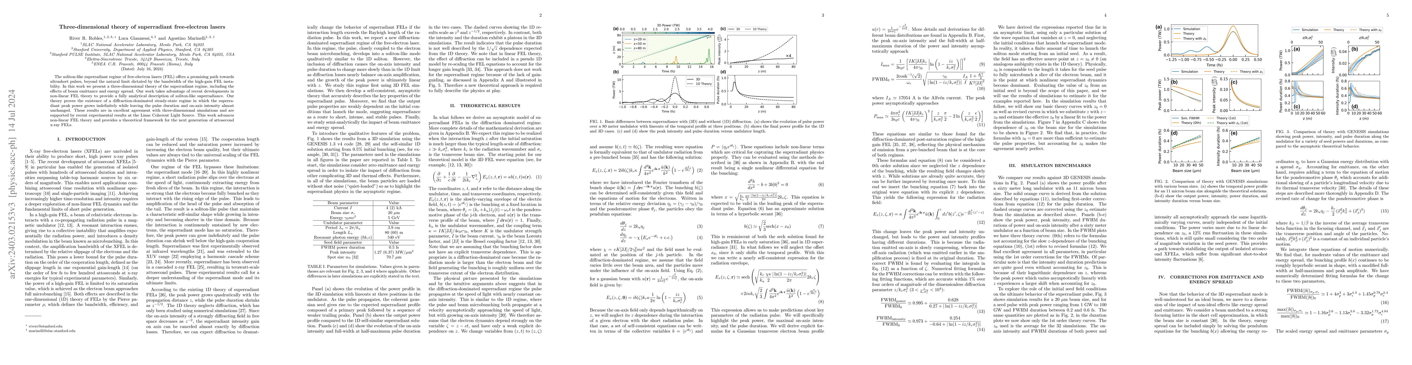 Thumbnail for Three-dimensional theory of superradiant free-electron lasers