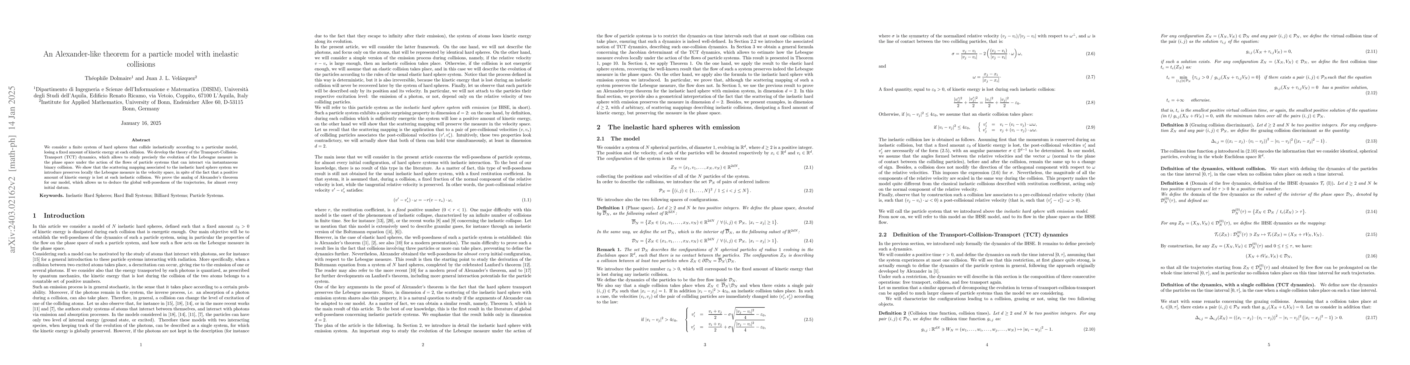 Thumbnail for A particle model that conserves the measure in the phase space, but does
  not conserve the kinetic energy