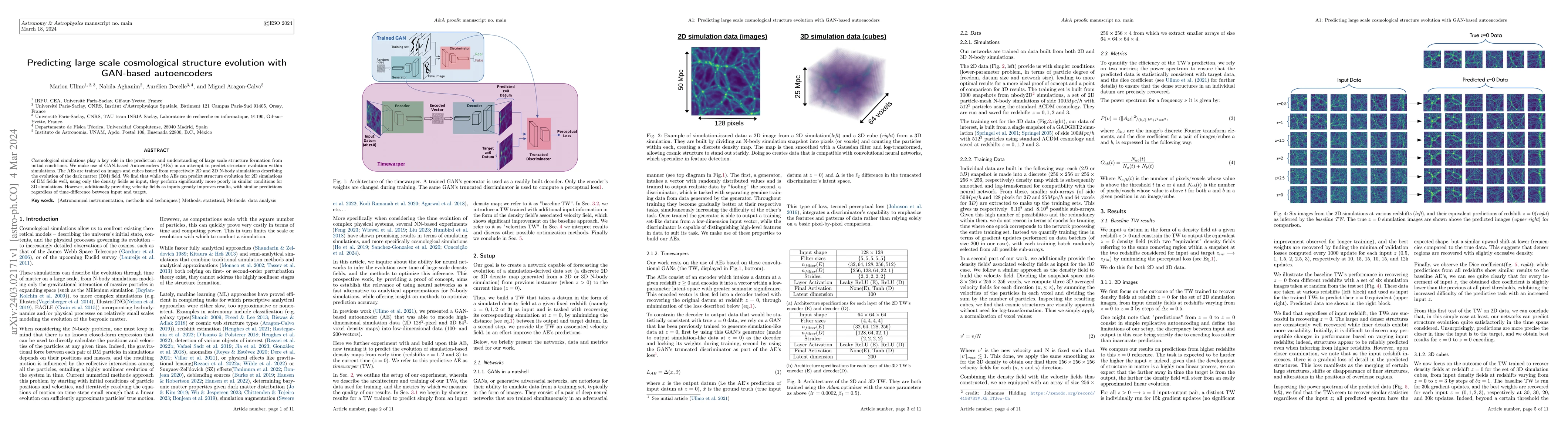 Thumbnail for Predicting large scale cosmological structure evolution with GAN-based
  autoencoders