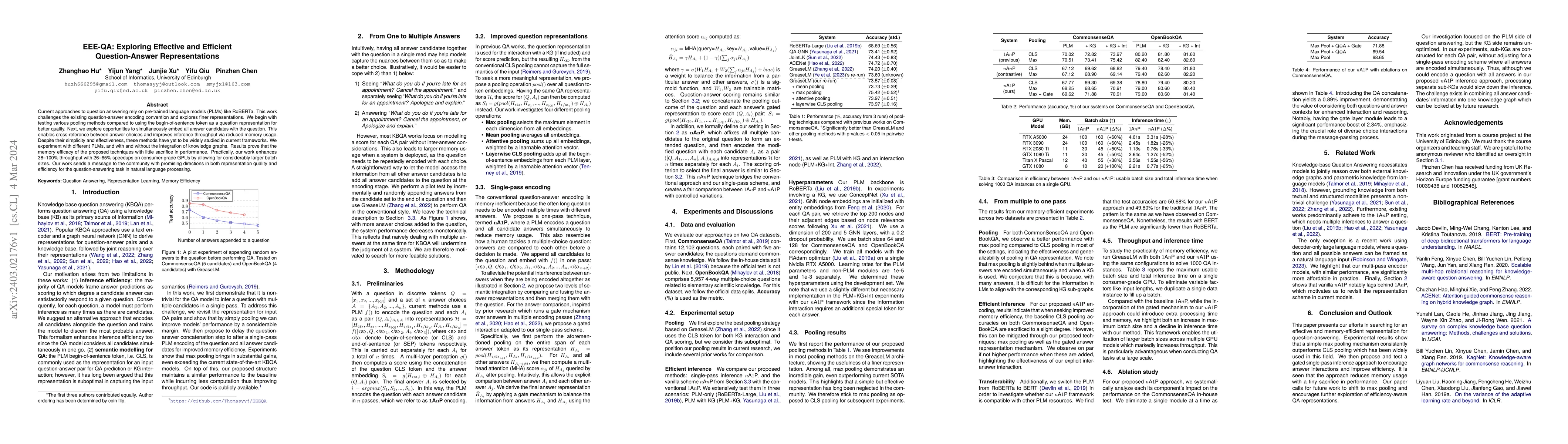Thumbnail for EEE-QA: Exploring Effective and Efficient Question-Answer
  Representations