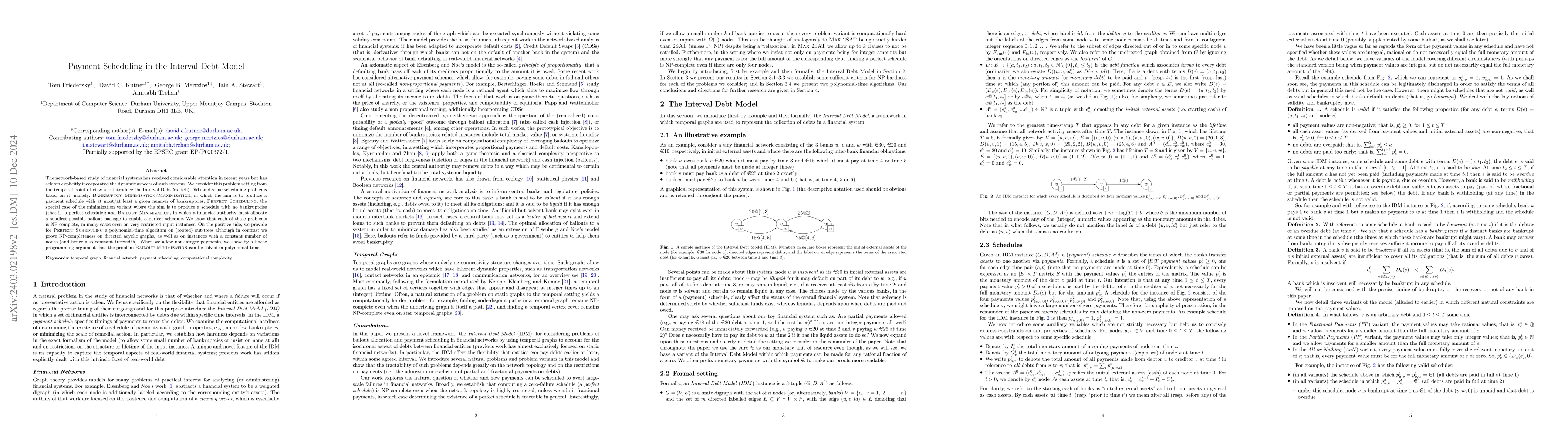 Thumbnail for Payment Scheduling in the Interval Debt Model