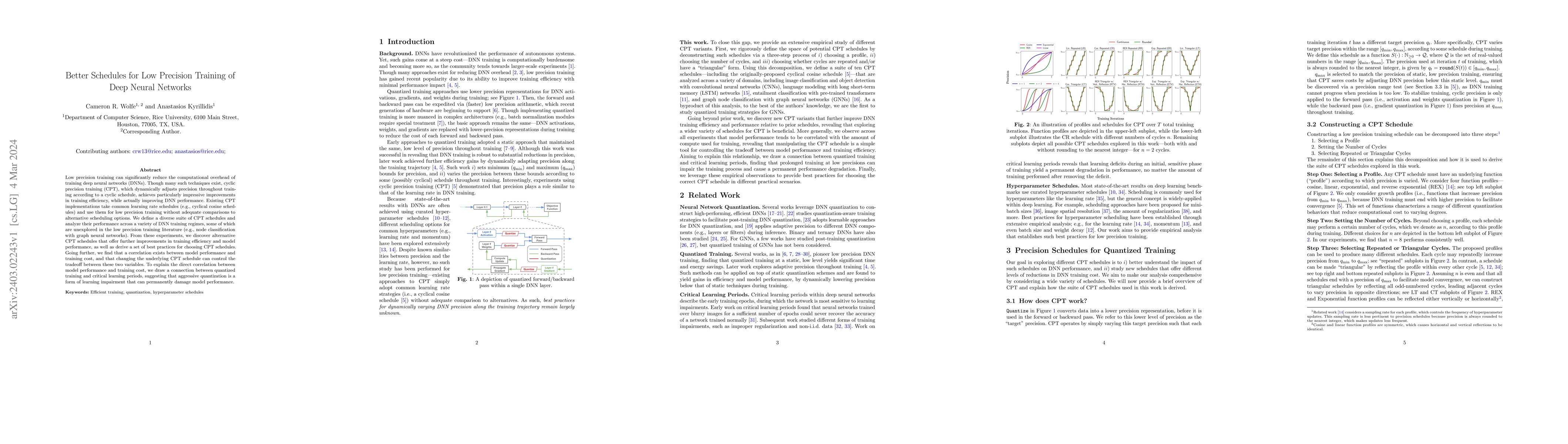 Thumbnail for Better Schedules for Low Precision Training of Deep Neural Networks