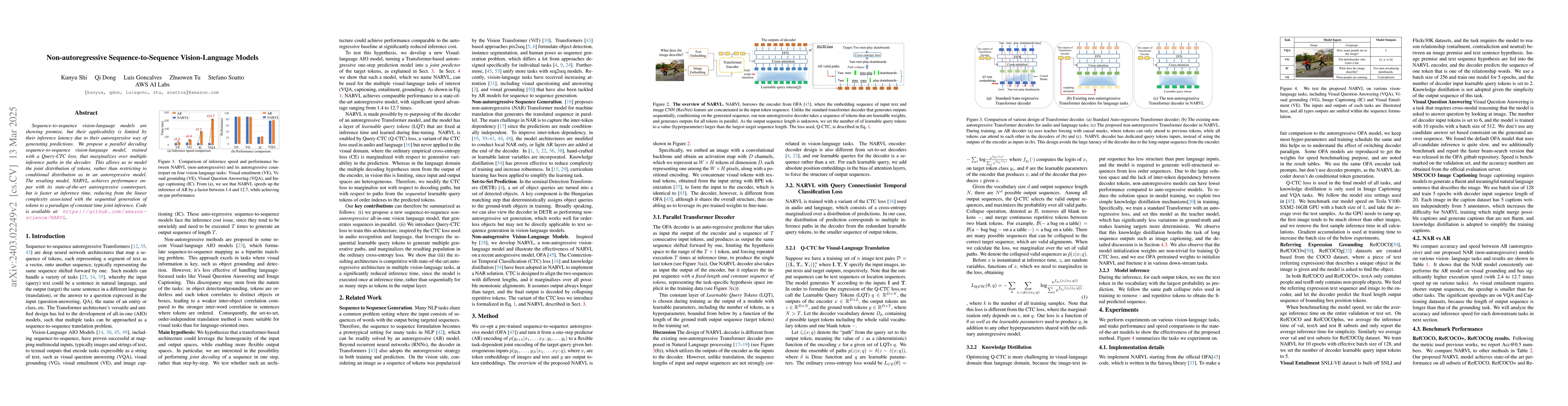 Thumbnail for Non-autoregressive Sequence-to-Sequence Vision-Language Models