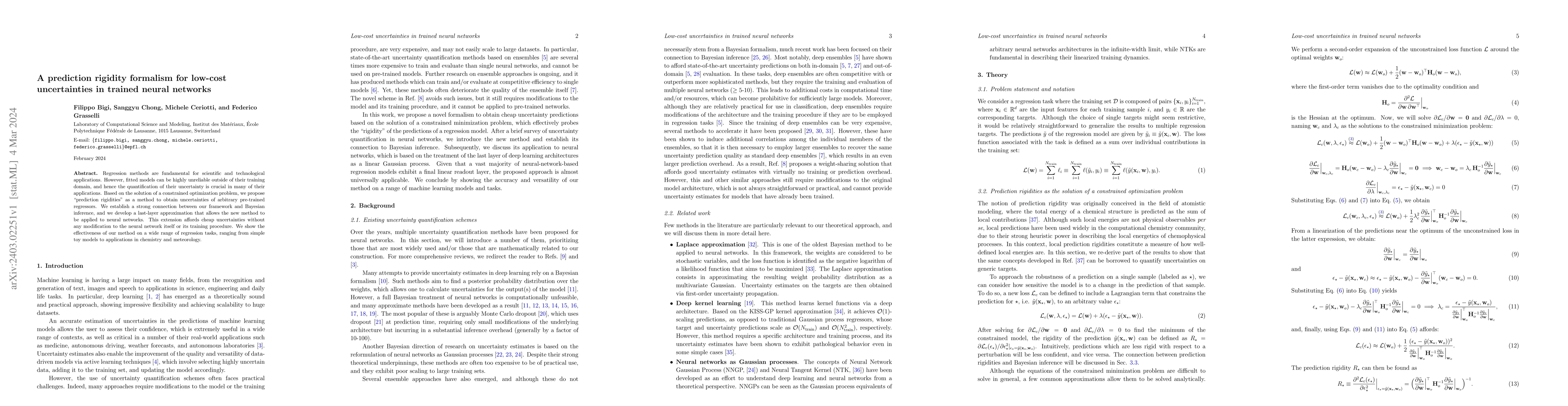 Thumbnail for A prediction rigidity formalism for low-cost uncertainties in trained
  neural networks
