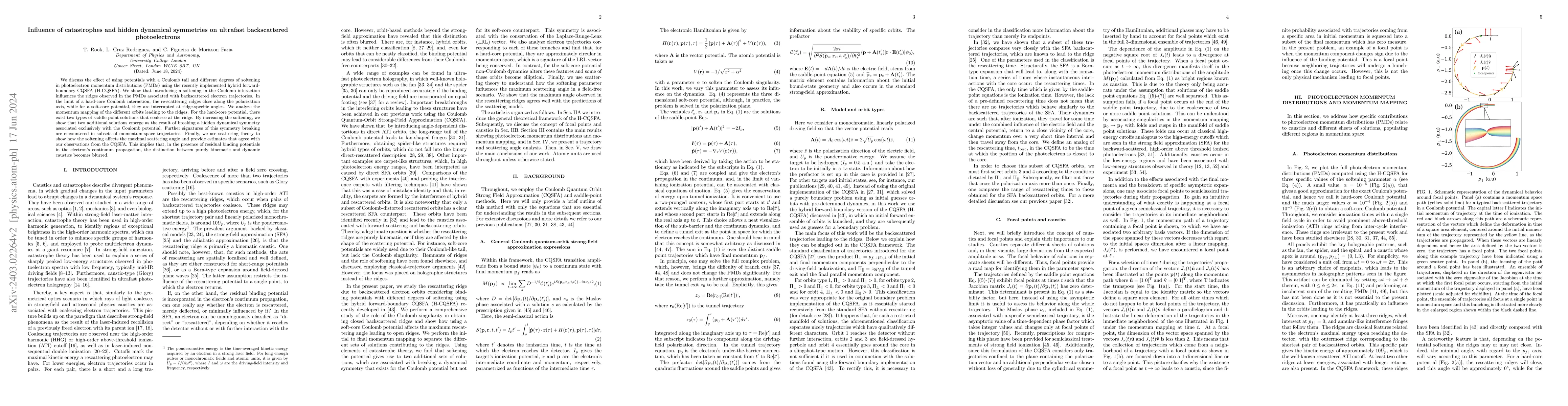 Thumbnail for Influence of catastrophes and hidden dynamical symmetries on ultrafast
  backscattered photoelectrons