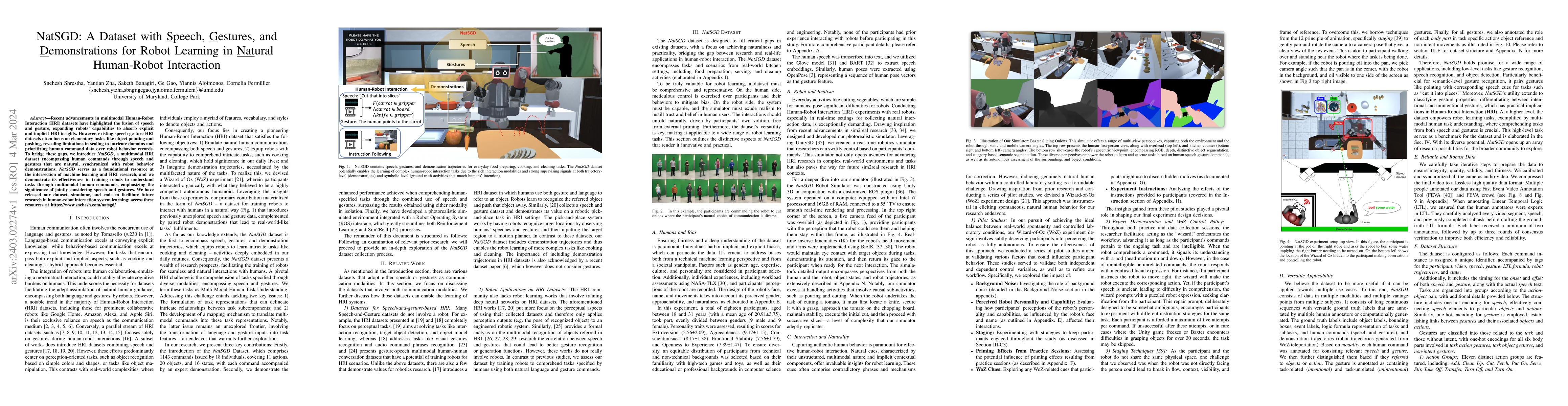 Thumbnail for NatSGD: A Dataset with Speech, Gestures, and Demonstrations for Robot
  Learning in Natural Human-Robot Interaction