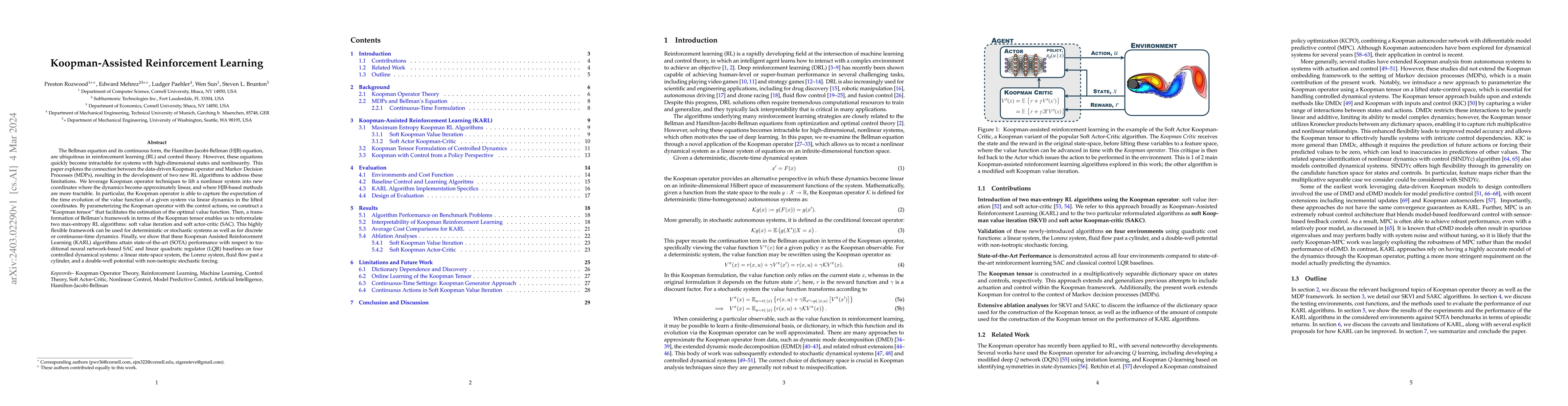 Thumbnail for Koopman-Assisted Reinforcement Learning