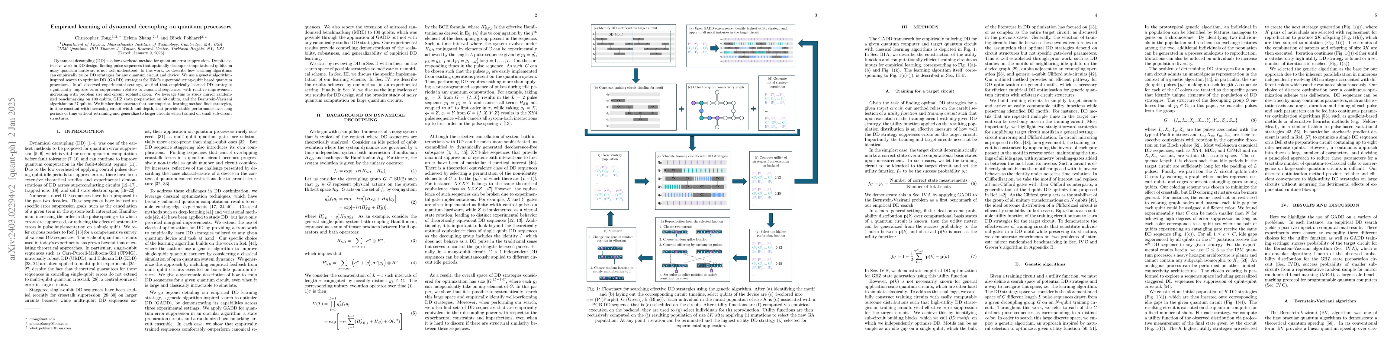 Thumbnail for Empirical learning of dynamical decoupling on quantum processors