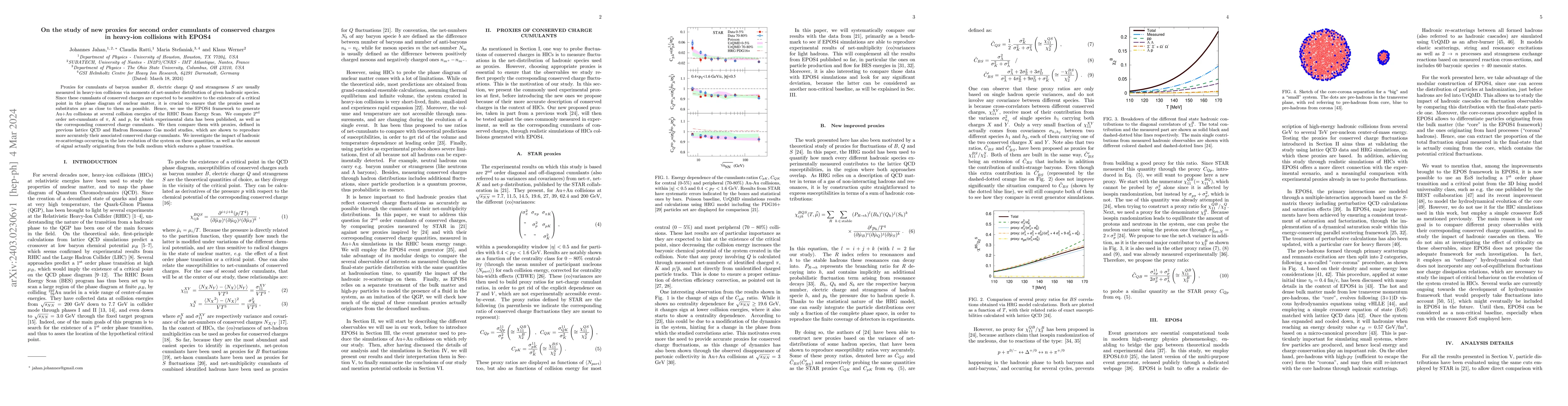 Thumbnail for On the study of new proxies for second order cumulants of conserved
  charges in heavy-ion collisions with EPOS4