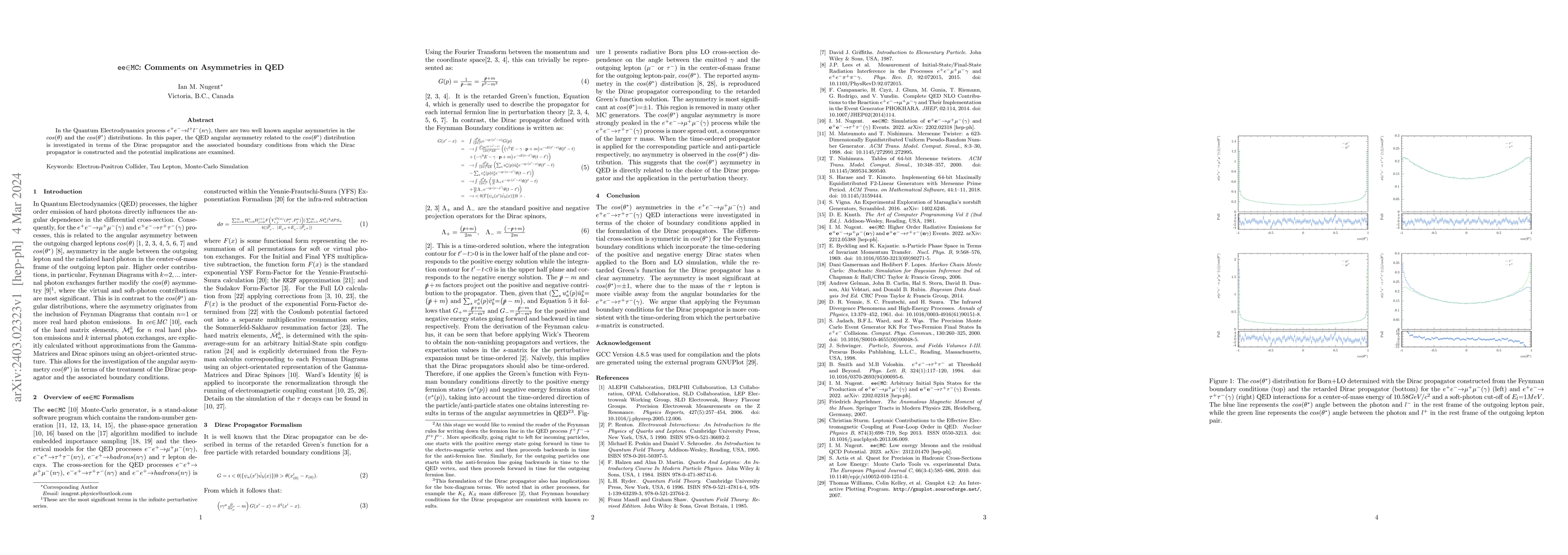 Thumbnail for ee$\in$MC: Comments on Asymmetries in QED