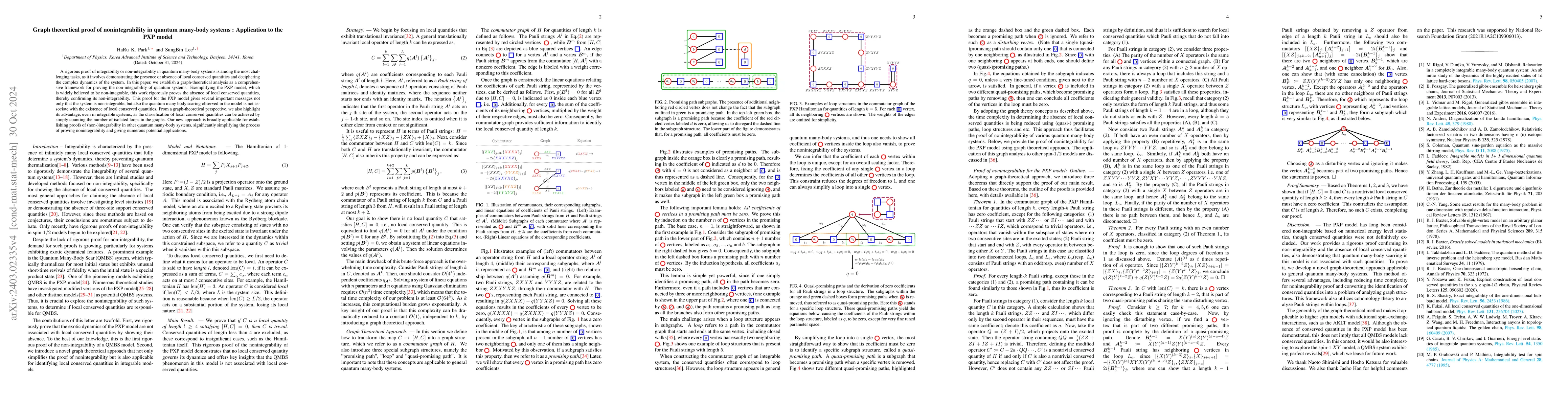 Thumbnail for Proof of the nonintegrability of the PXP model and general spin-$1/2$
  systems