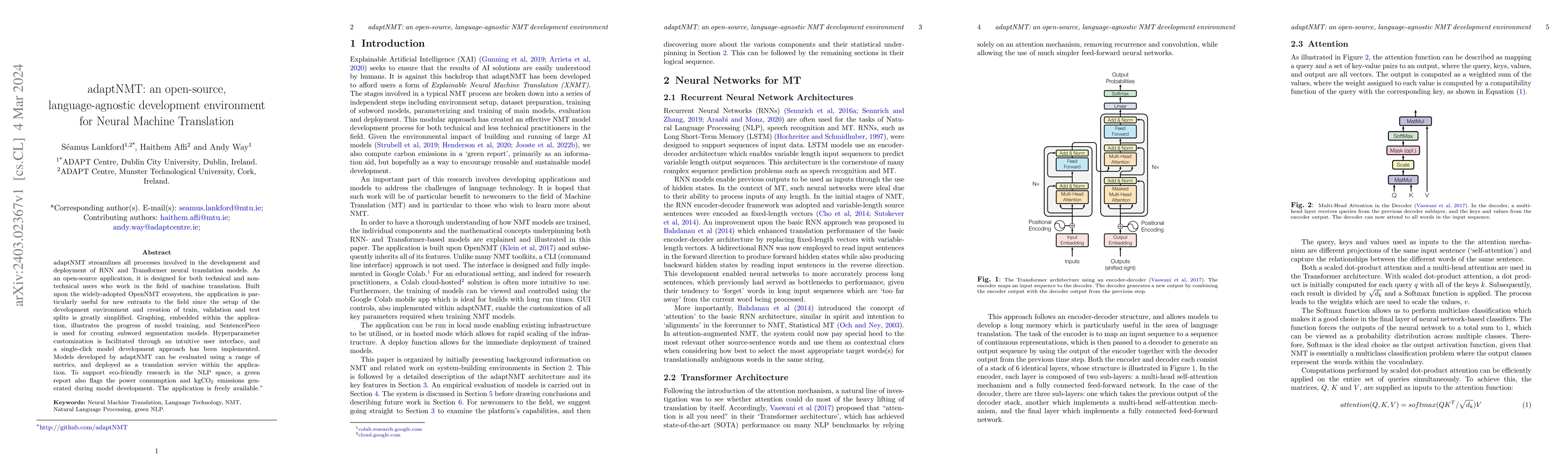 Thumbnail for adaptNMT: an open-source, language-agnostic development environment for
  Neural Machine Translation