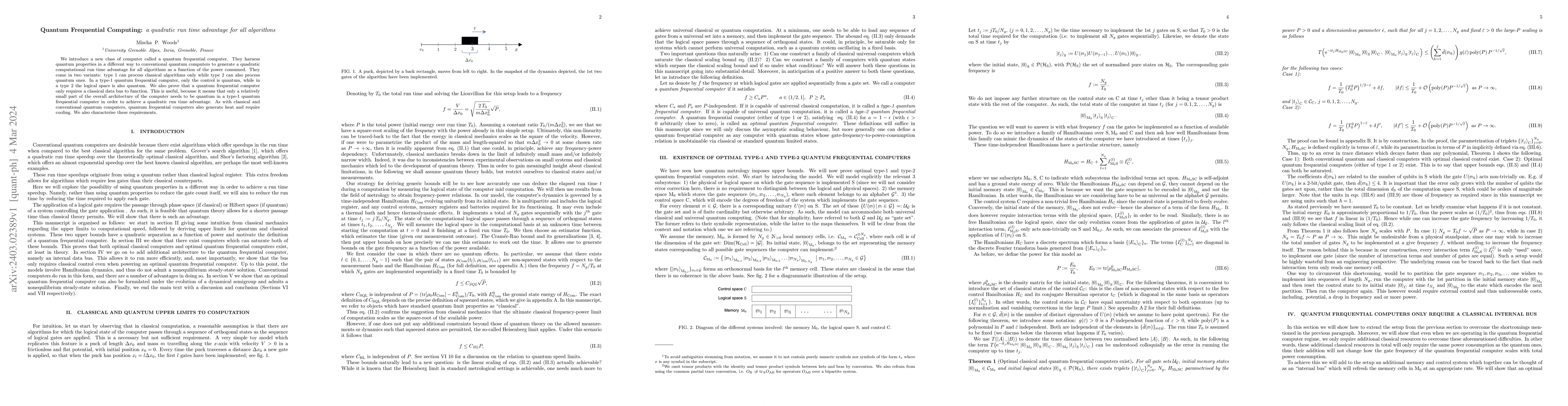 Thumbnail for Quantum Frequential Computing: a quadratic run time advantage for all
  algorithms