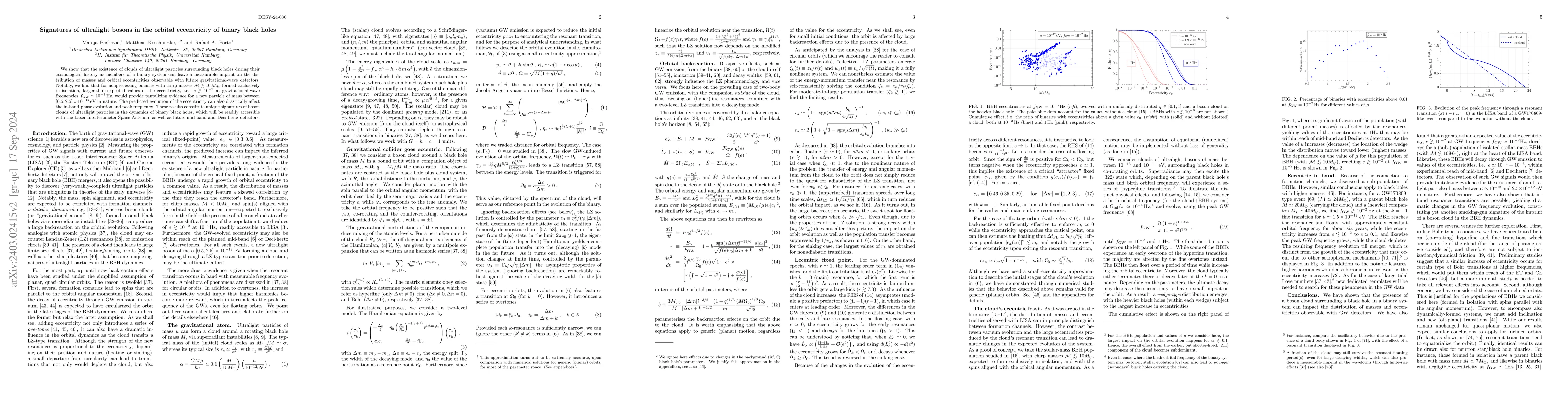 Thumbnail for Signatures of ultralight bosons in the orbital eccentricity of binary
  black holes