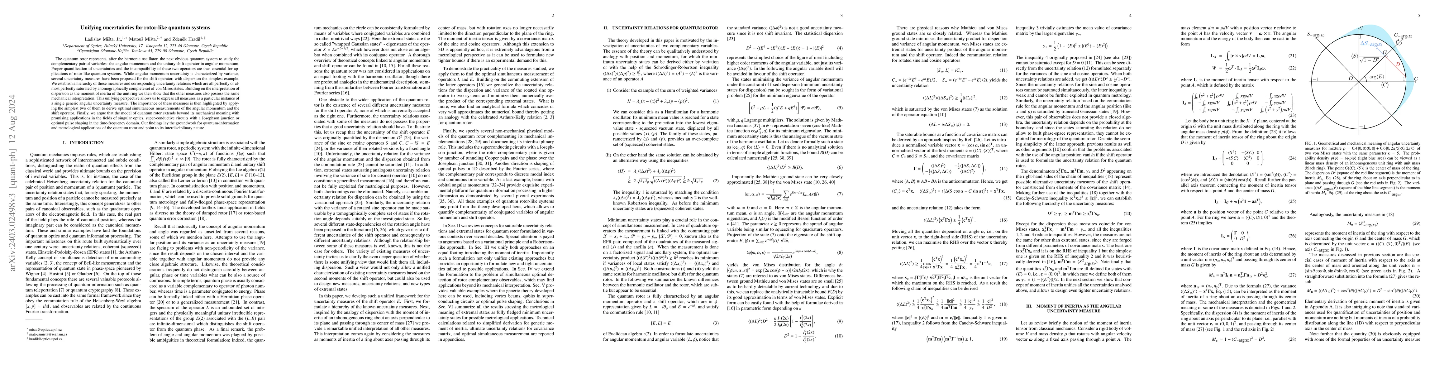 Thumbnail for Unifying uncertainties for rotor-like quantum systems
