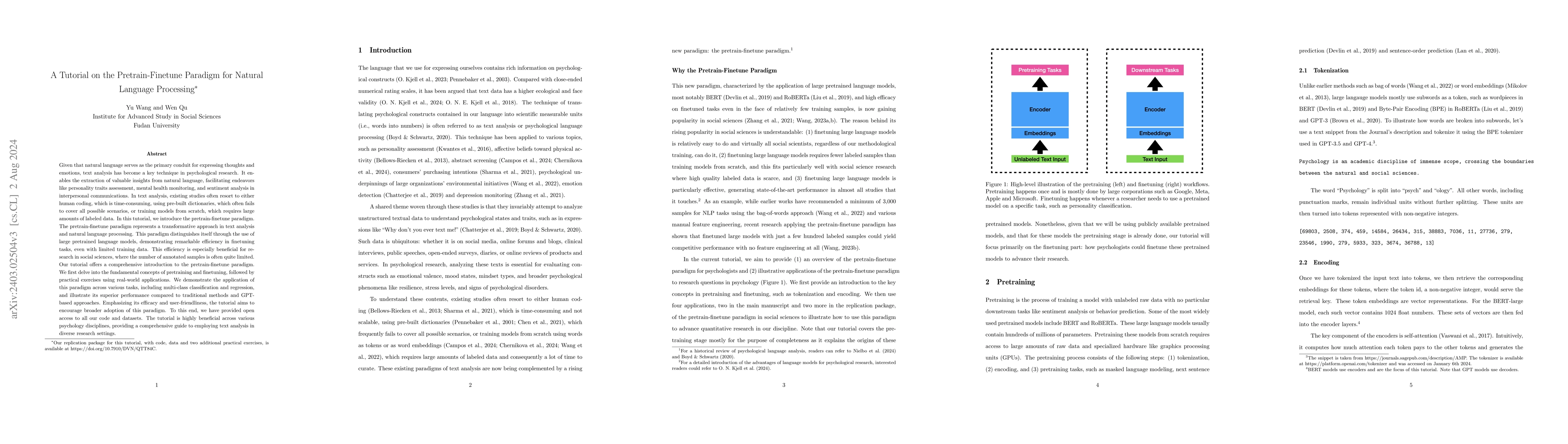 Thumbnail for A Tutorial on the Pretrain-Finetune Paradigm for Natural Language
  Processing