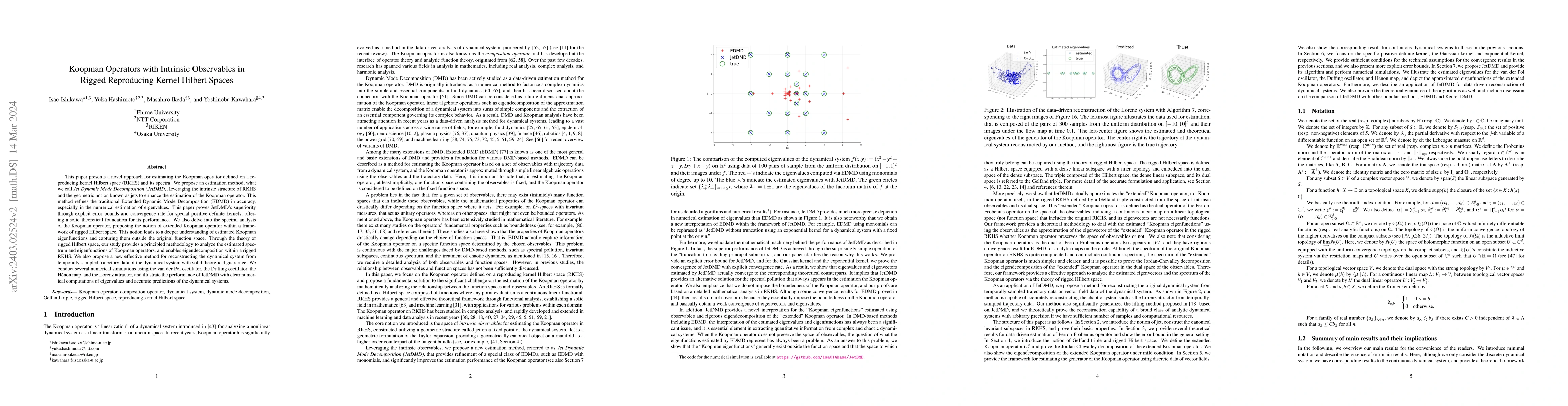 Thumbnail for Koopman operators with intrinsic observables in rigged reproducing
  kernel Hilbert spaces