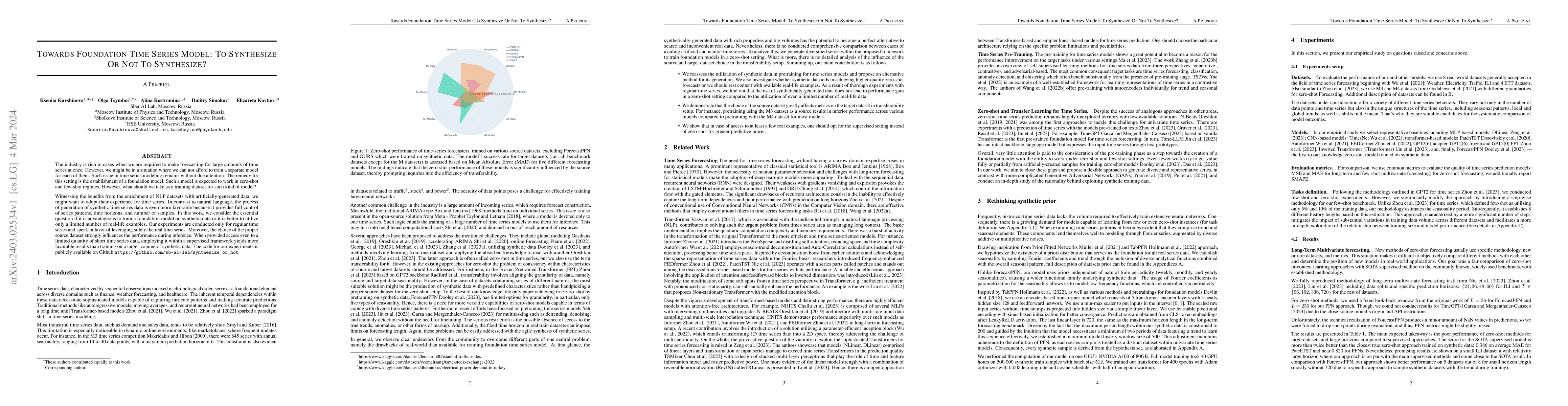 Thumbnail for Towards Foundation Time Series Model: To Synthesize Or Not To
  Synthesize?