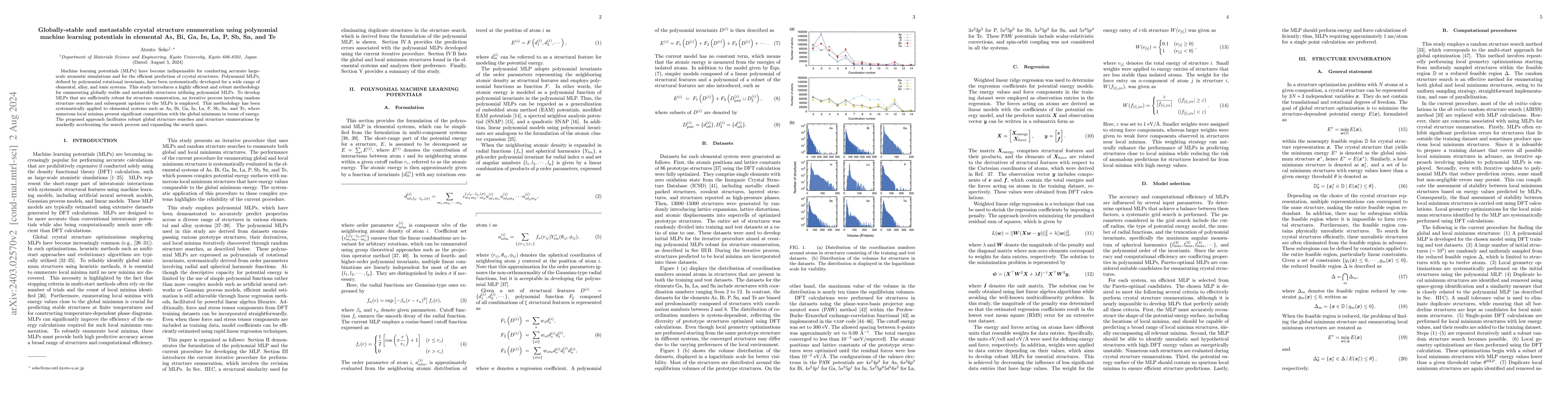 Thumbnail for Globally-stable and metastable crystal structure enumeration using
  polynomial machine learning potentials in elemental As, Bi, Ga, In, La, P,
  Sb, Sn, and Te