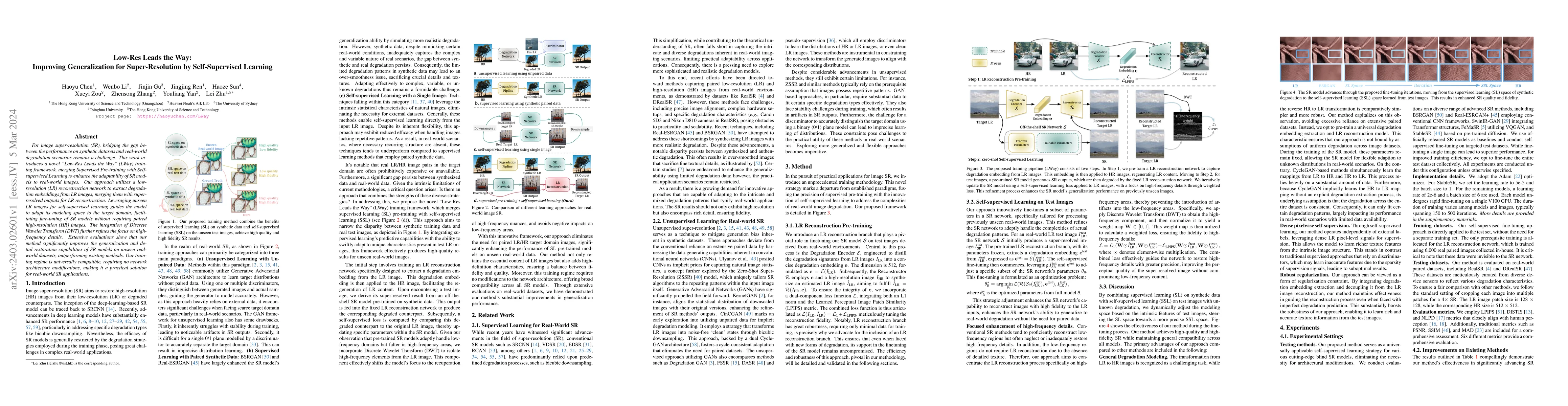 Thumbnail for Low-Res Leads the Way: Improving Generalization for Super-Resolution by
  Self-Supervised Learning