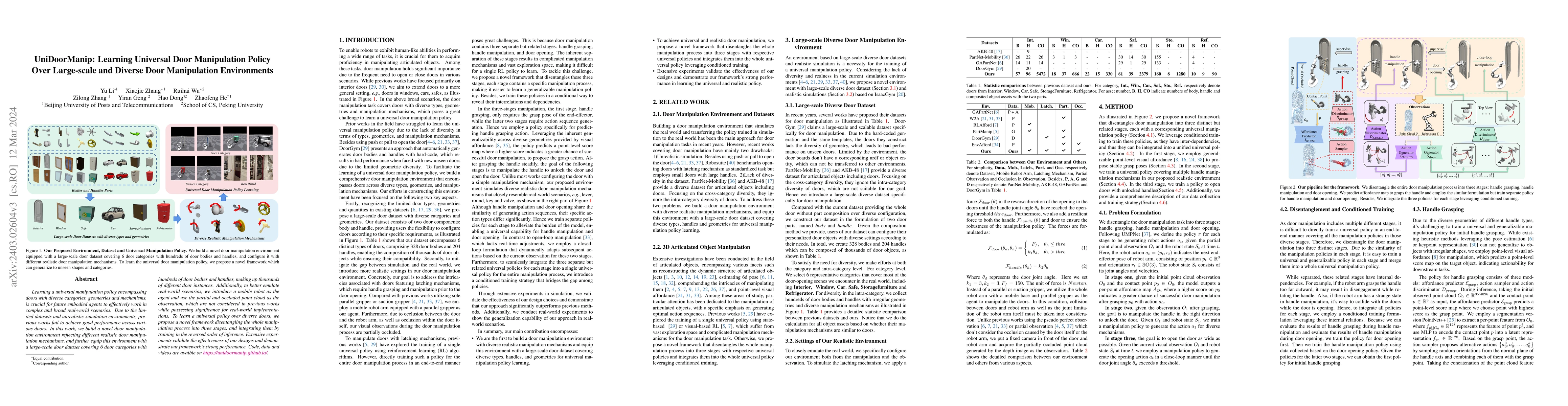 Thumbnail for UniDoorManip: Learning Universal Door Manipulation Policy Over
  Large-scale and Diverse Door Manipulation Environments