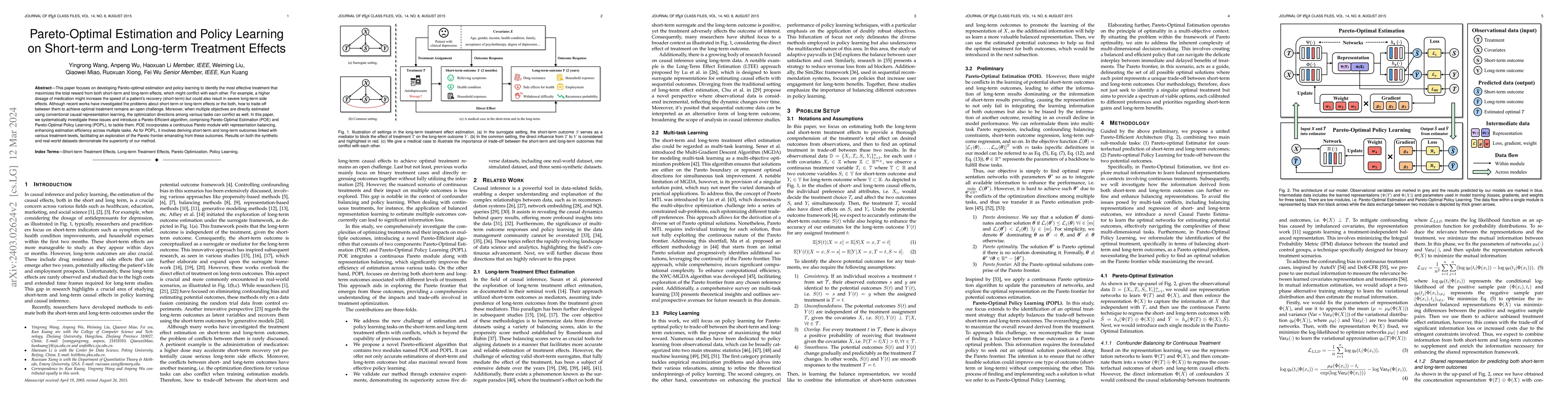 Thumbnail for Pareto-Optimal Estimation and Policy Learning on Short-term and
  Long-term Treatment Effects