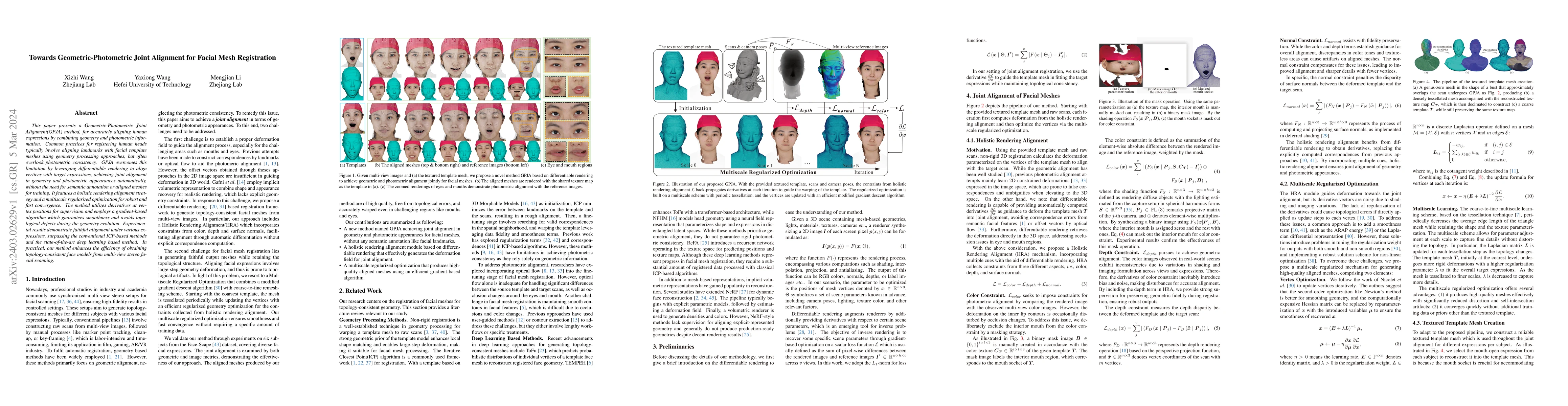 Thumbnail for Towards Geometric-Photometric Joint Alignment for Facial Mesh
  Registration