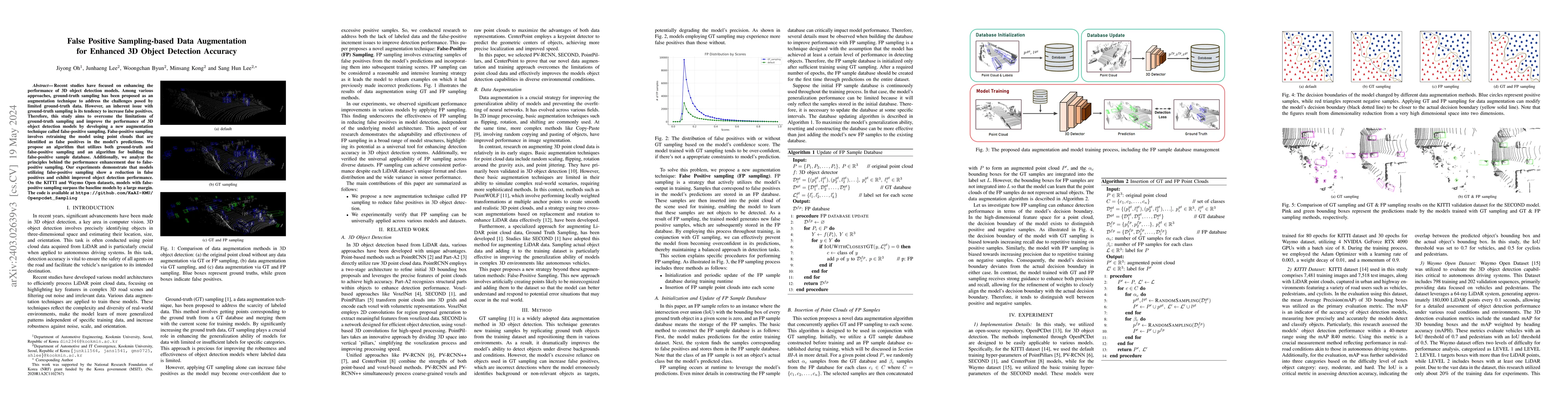 Thumbnail for False Positive Sampling-based Data Augmentation for Enhanced 3D Object
  Detection Accuracy