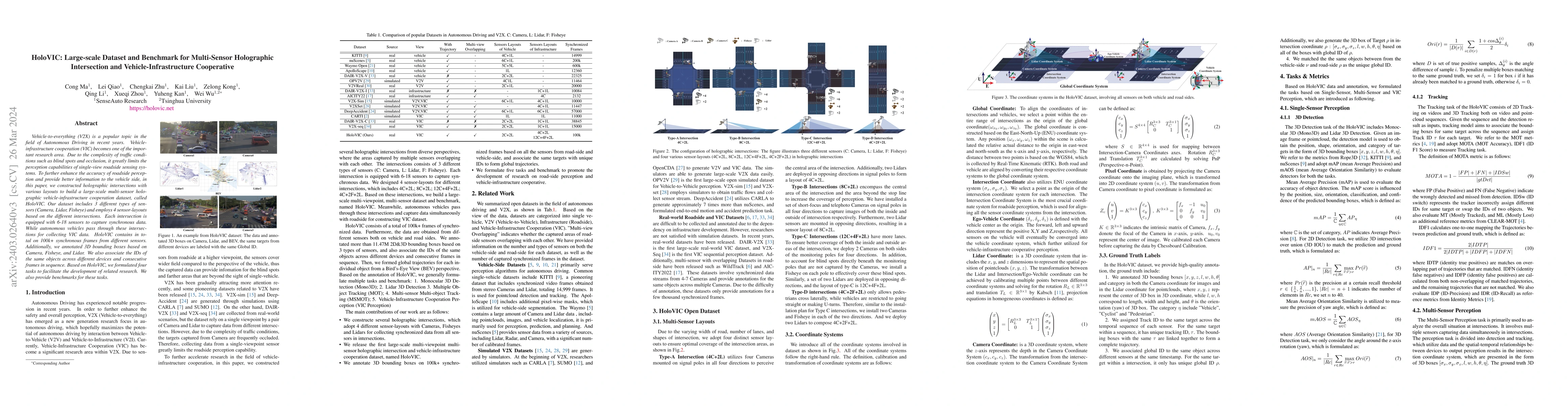 Thumbnail for HoloVIC: Large-scale Dataset and Benchmark for Multi-Sensor Holographic
  Intersection and Vehicle-Infrastructure Cooperative