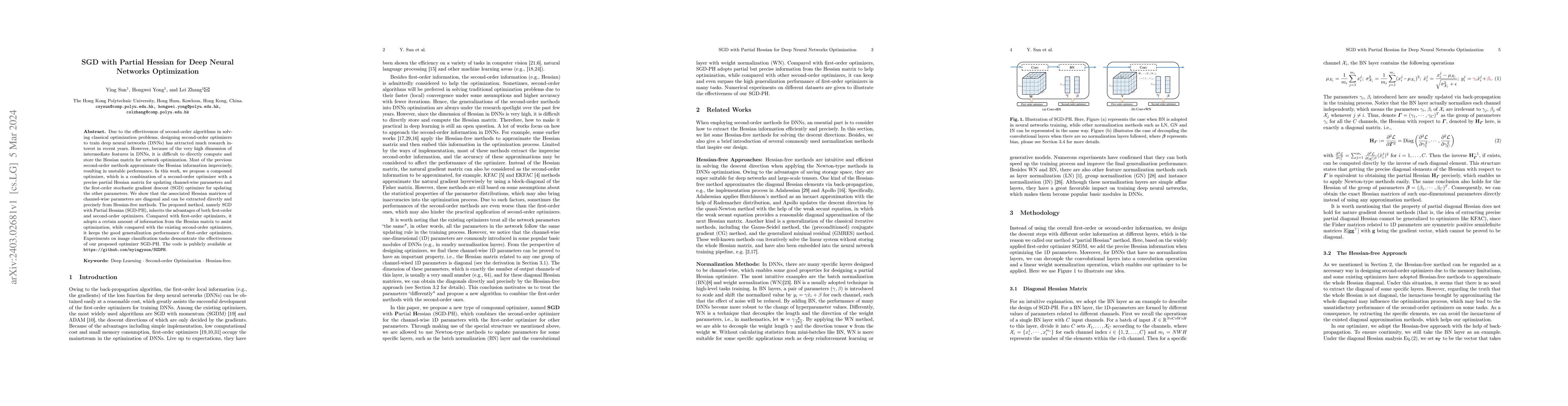 Thumbnail for SGD with Partial Hessian for Deep Neural Networks Optimization