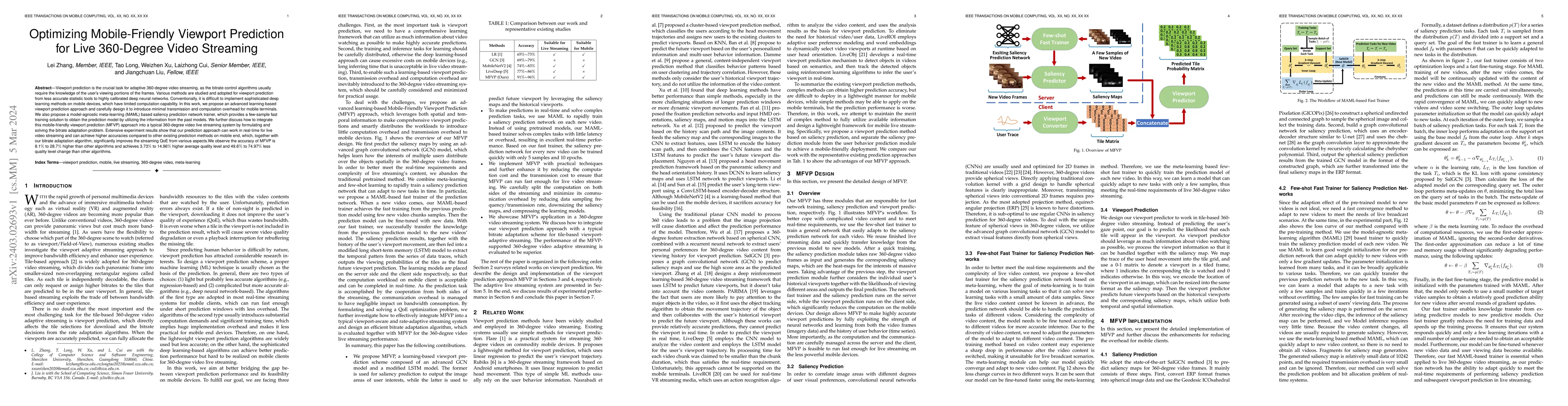 Thumbnail for Optimizing Mobile-Friendly Viewport Prediction for Live 360-Degree Video
  Streaming