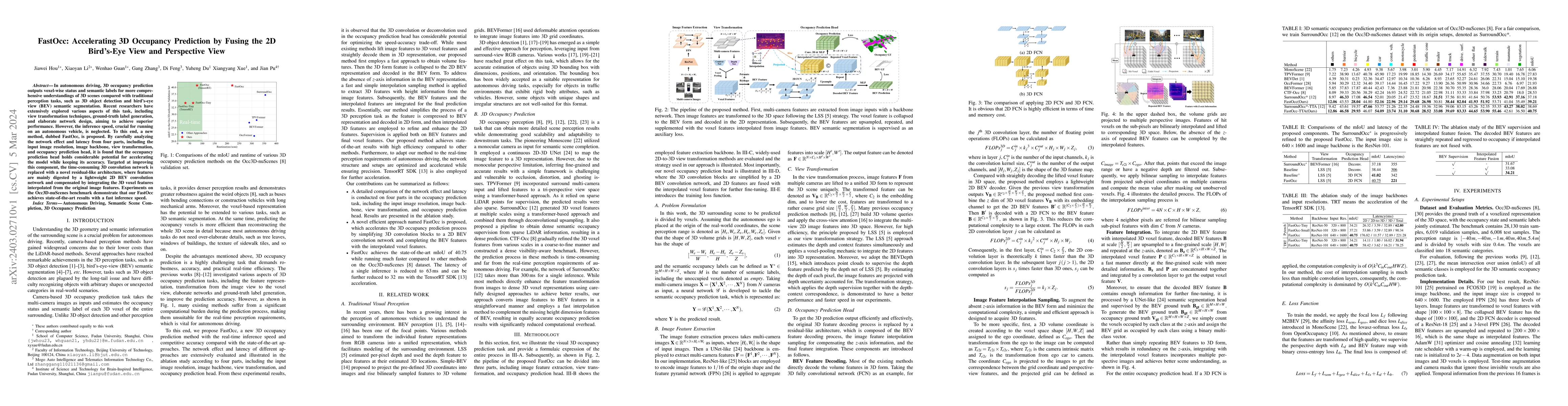 Thumbnail for FastOcc: Accelerating 3D Occupancy Prediction by Fusing the 2D
  Bird's-Eye View and Perspective View