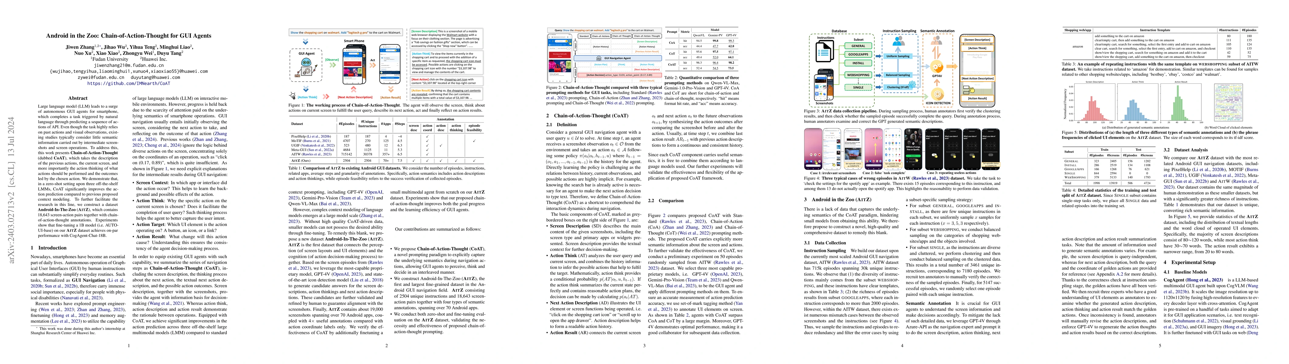 Thumbnail for Android in the Zoo: Chain-of-Action-Thought for GUI Agents