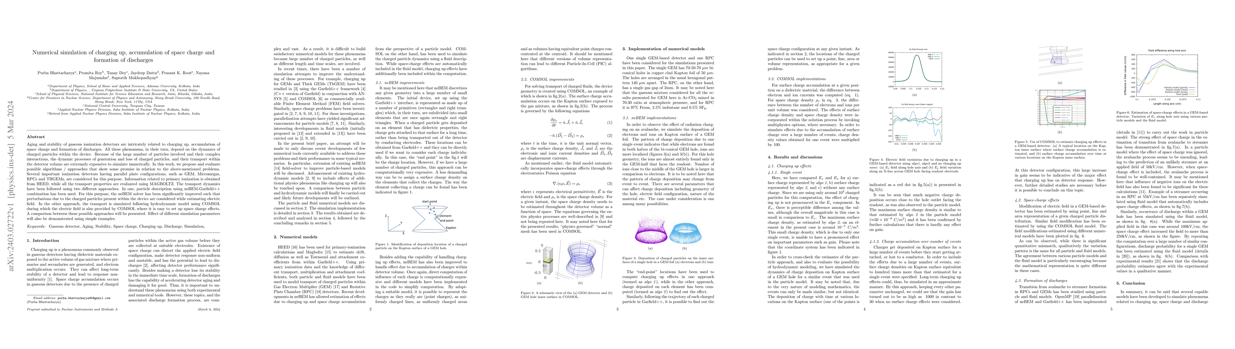 Thumbnail for Numerical simulation of charging up, accumulation of space charge and
  formation of discharges