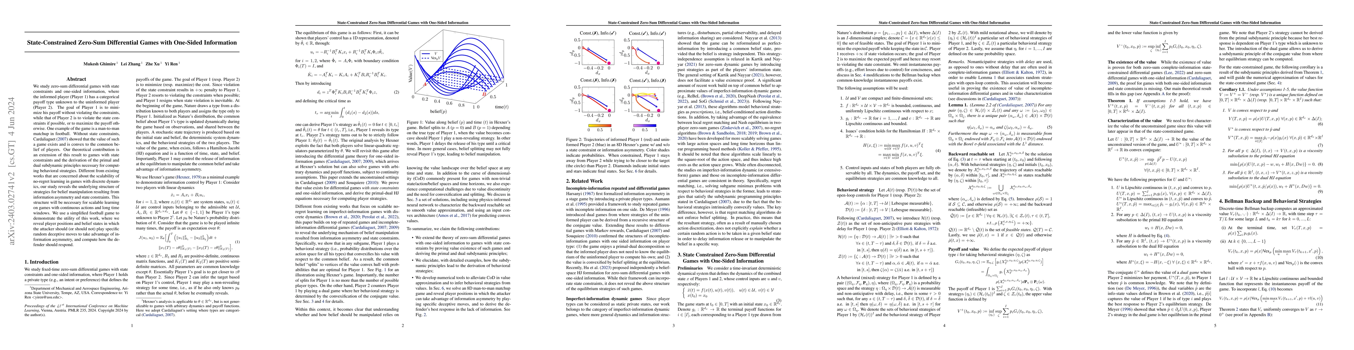 Thumbnail for State-Constrained Zero-Sum Differential Games with One-Sided Information