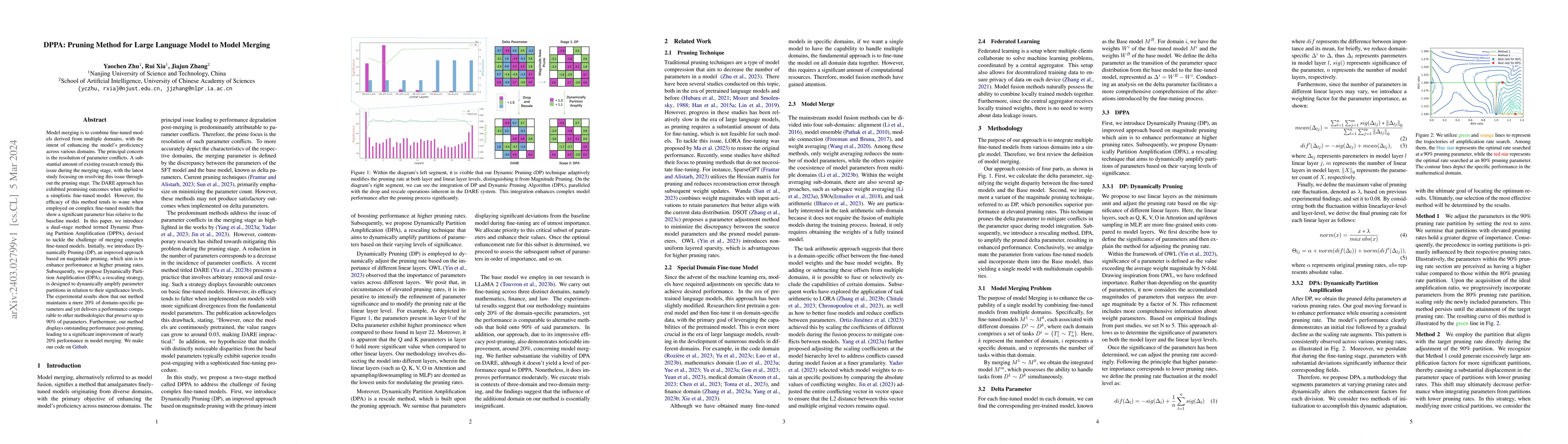 Thumbnail for DPPA: Pruning Method for Large Language Model to Model Merging