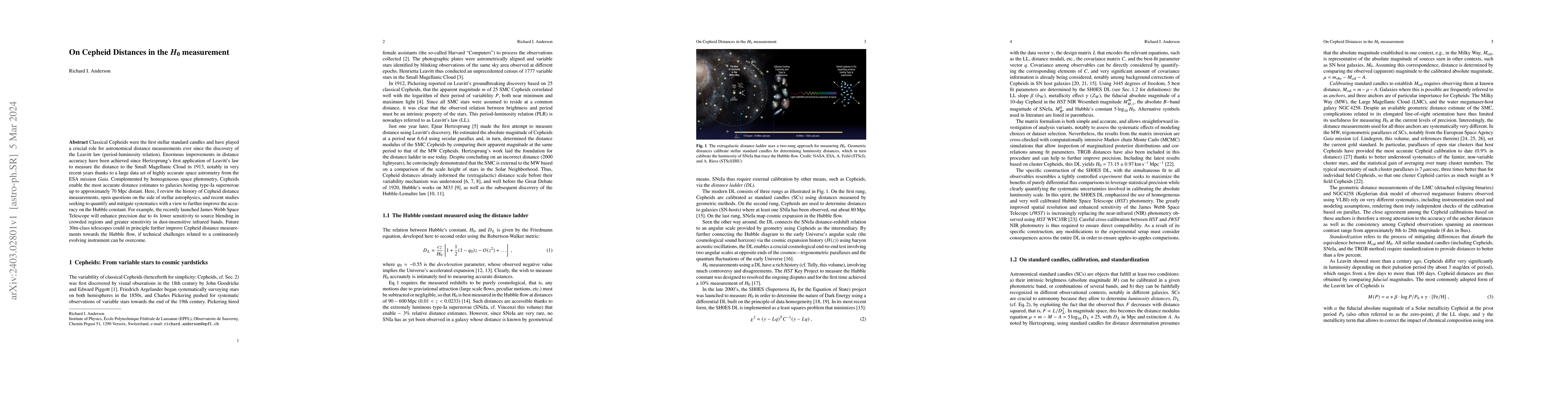 Thumbnail for On Cepheid distances in the $H_0$ measurement