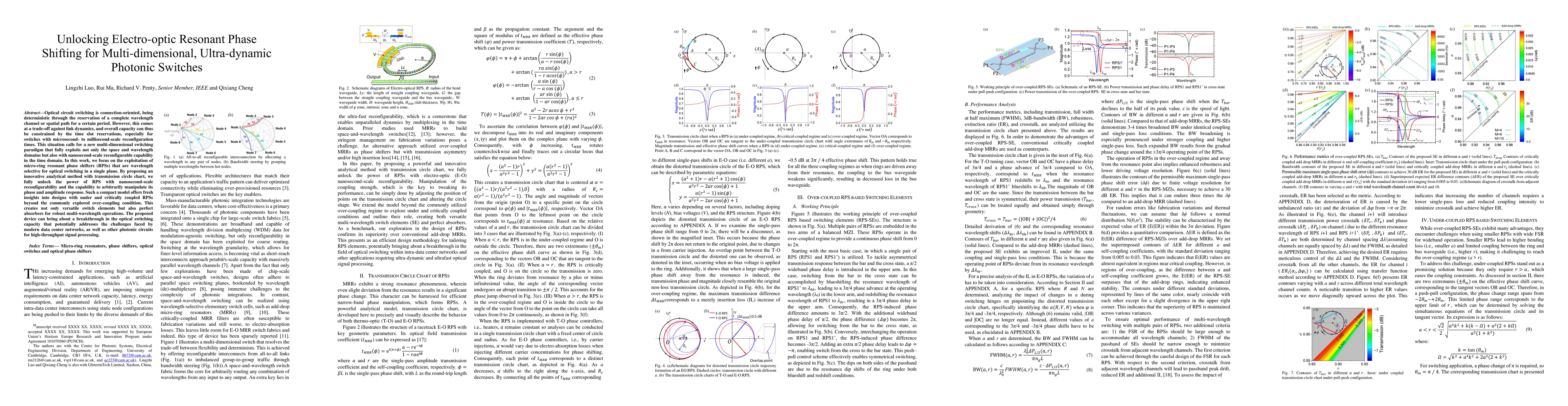 Thumbnail for Unlocking Electro-optic Resonant Phase Shifting for Multi-dimensional,
  Ultra-dynamic Photonic Switches