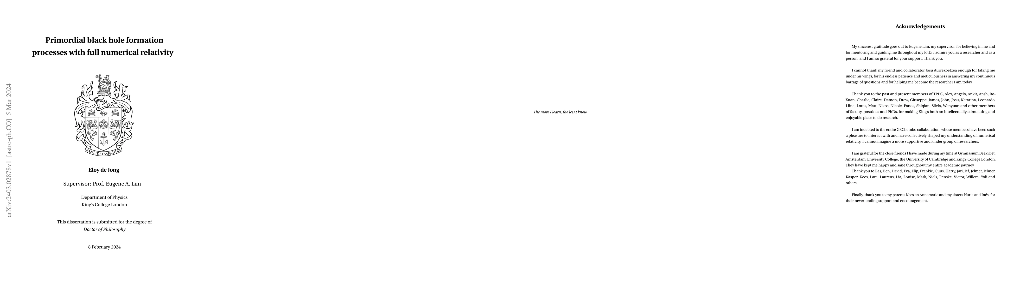 Thumbnail for Primordial black hole formation processes with full numerical relativity