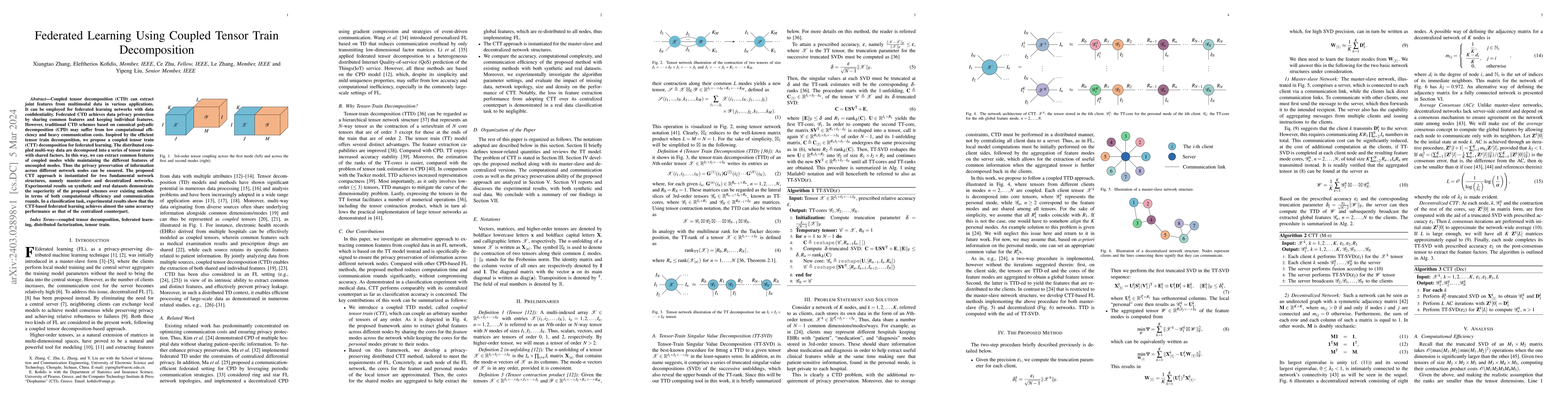 Thumbnail for Federated Learning Using Coupled Tensor Train Decomposition