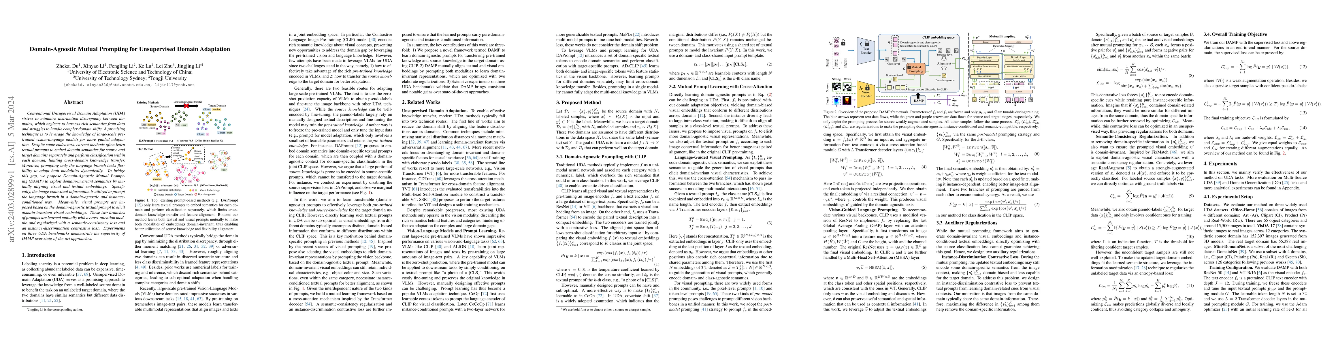 Thumbnail for Domain-Agnostic Mutual Prompting for Unsupervised Domain Adaptation
