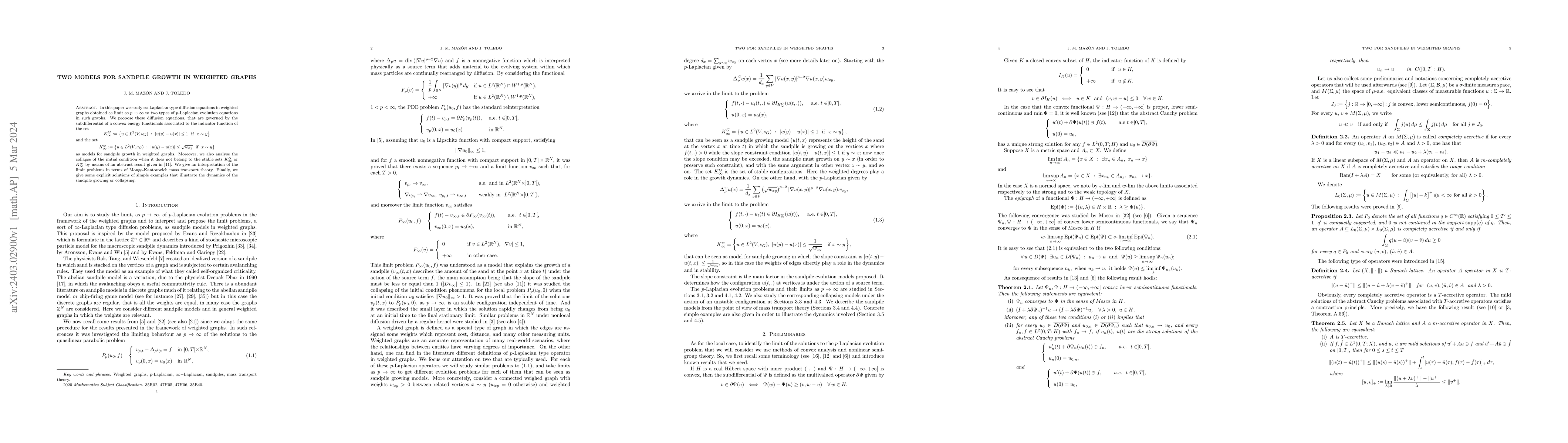 Thumbnail for Two models forsandpile growth in weighted graphs