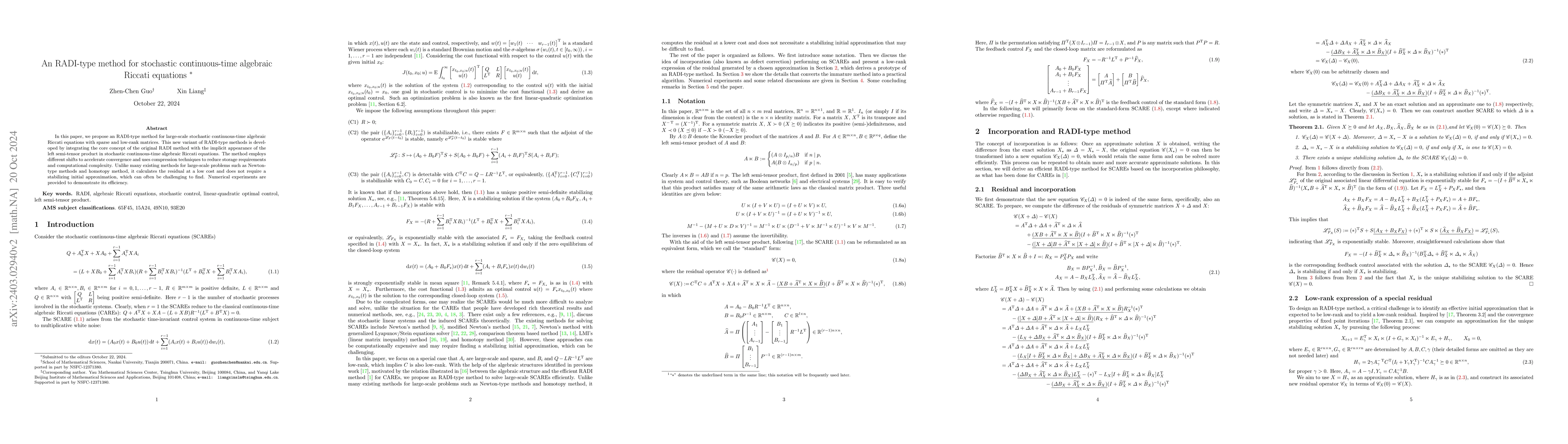 Thumbnail for ISC: an RADI-type method for stochastic continuous-time algebraic
  Riccati equations