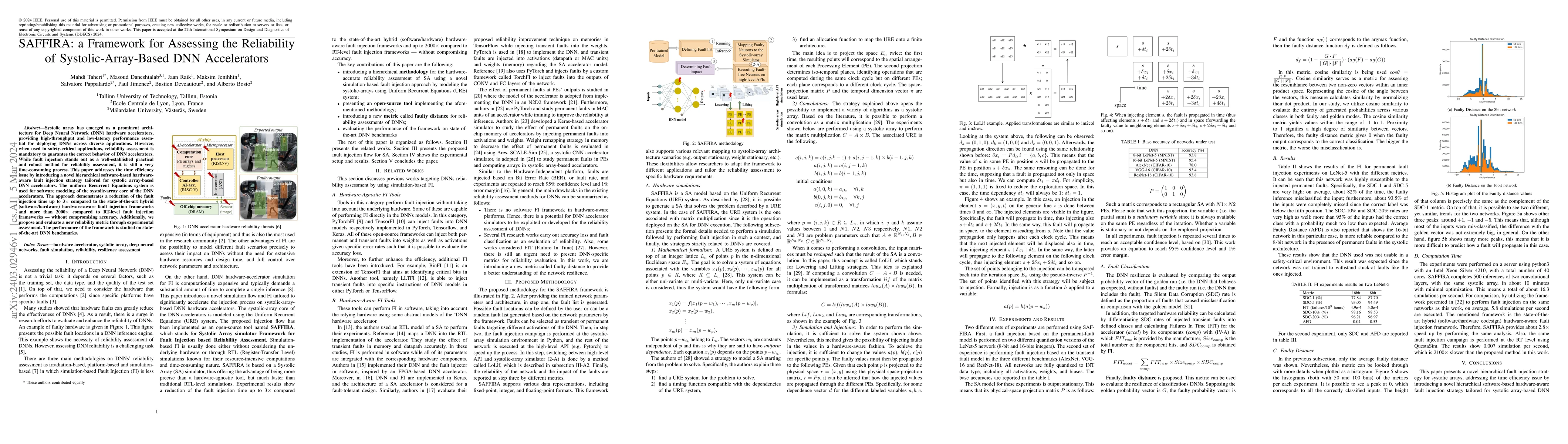 Thumbnail for SAFFIRA: a Framework for Assessing the Reliability of
  Systolic-Array-Based DNN Accelerators
