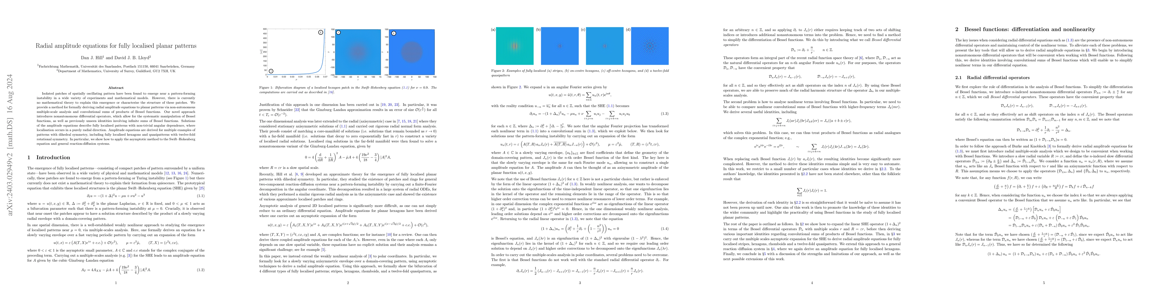 Thumbnail for Radial amplitude equations for fully localised planar patterns