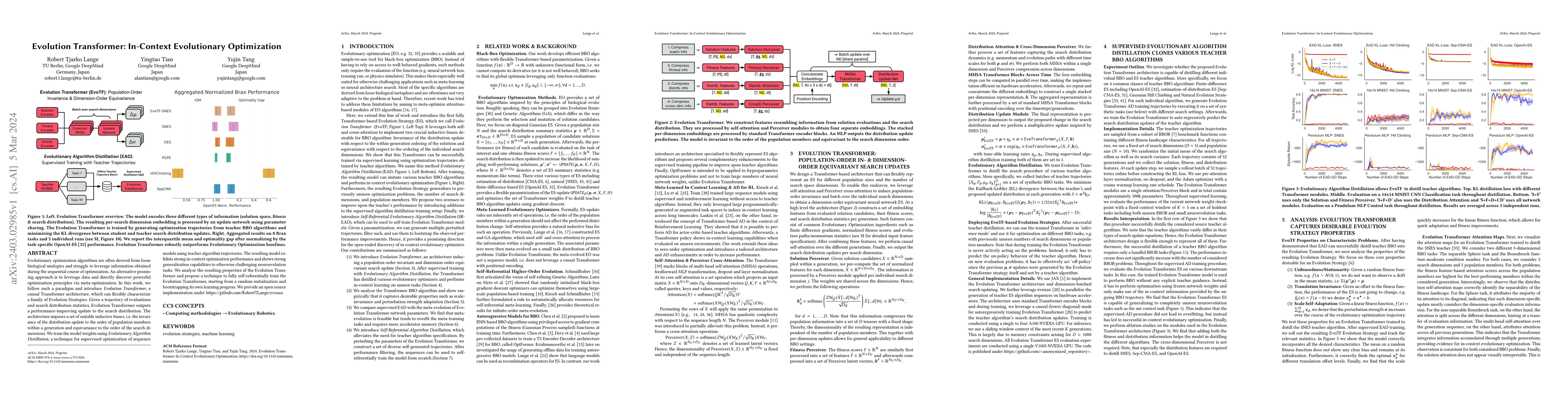 Thumbnail for Evolution Transformer: In-Context Evolutionary Optimization